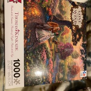 Thomas Kinkade Gone with the Wind 1000-Piece Puzzle - Vibrant Colors